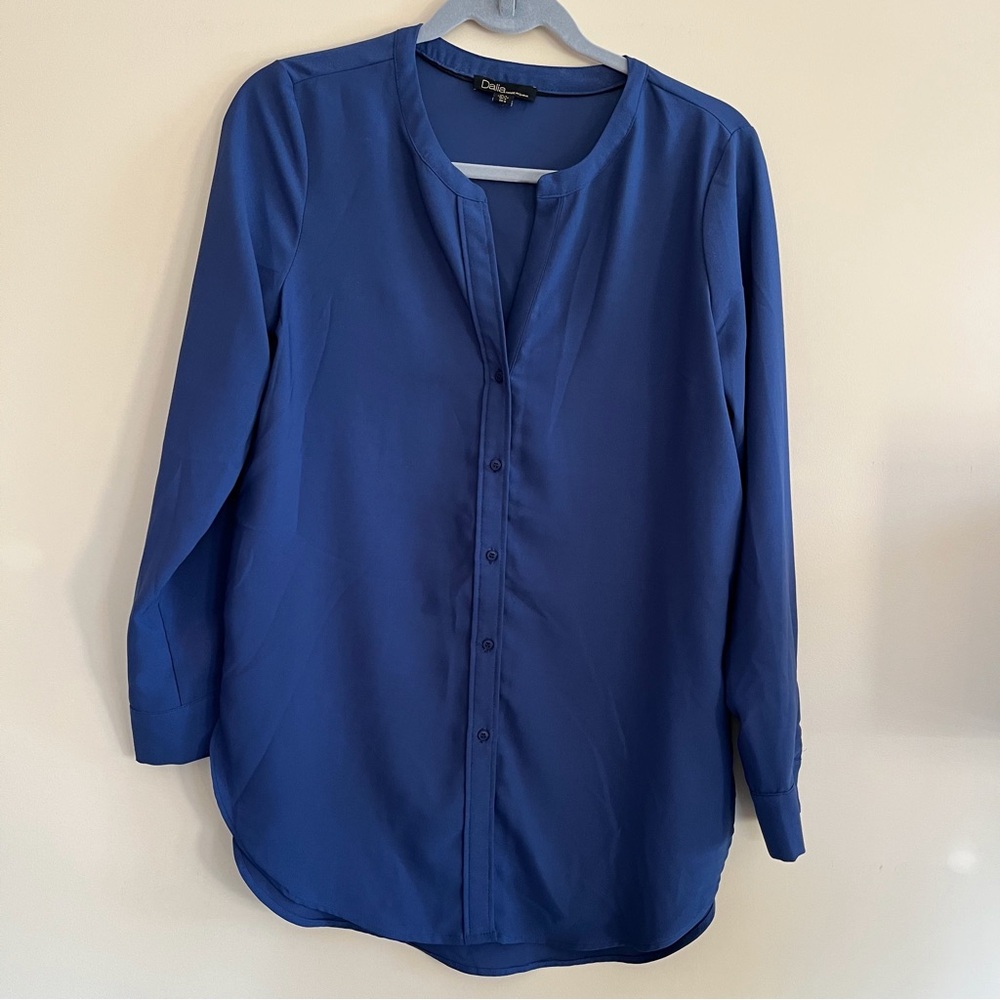 Dalia ocean blue blouse